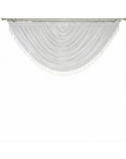 Firana draperia+koraliki sama draperia bez ażuru oraz kokonu karnisz 2m