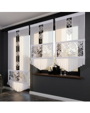 Komplet balkonowy 3 paneli Róża – karnisz 270 cm