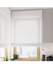 Lino, roleta rzymska półprzezroczysta, szerokość 120 cm x wysokość 160cm, kolor 001 biały, 036148 P00096