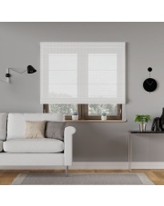 Lino, roleta rzymska półprzezroczysta, szerokość 160 cm x wysokość 160cm, kolor 001 biały, 036148 P00096