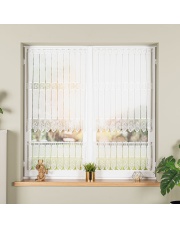 Zazdrostka haftowana panelowa na batyście, wysokość 90cm, kolor 010 naturalny 096269