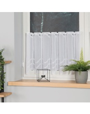Zazdrostka panelowa haftowana na woalu, wysokość 45cm, kolor 001 biały 034606