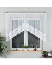 LUCYNA Firanka żakardowa gotowa, szerokość 250 x wysokość 120cm, kolor 001 biały 015079