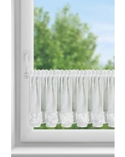 ZASŁONA GOTOWA ROSES 10 NA TAŚMIE 150 X 40 CM BIAŁY