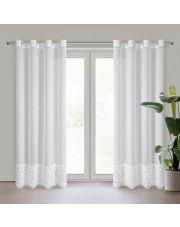 ZASŁONA GOTOWA ROSES 7 140 X 250 CM BIAŁY
