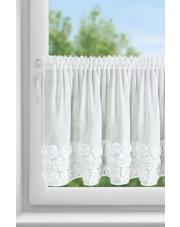 ZASŁONA GOTOWA ROSES 11 NA TAŚMIE 150 X 70 CM BIAŁY