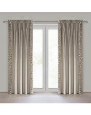 ZASŁONA GOTOWA ROSES 14 NA TAŚMIE 140 X 270 CM BEŻOWY