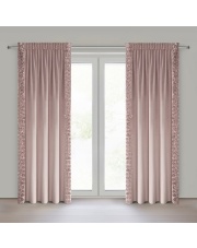 ZASŁONA GOTOWA ROSES 14 NA TAŚMIE 140 X 270 CM PUDROWY
