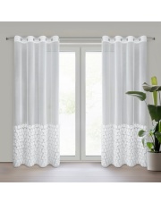 ZASŁONA GOTOWA ROSES 2 140 X 250 CM BIAŁY