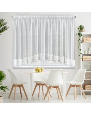 ZASŁONA GOTOWA ROSES 4 NA TAŚMIE 400 X 160 CM BIAŁY