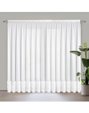 ZASŁONA GOTOWA ROSES 7 NA TAŚMIE 350 X 270 CM BIAŁY