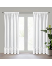 ZASŁONA GOTOWA ROSES 3 NA TAŚMIE 140 X 270 CM BIAŁY