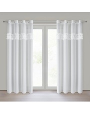 ZASŁONA GOTOWA ROSES 9 140 X 250 CM BIAŁY