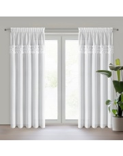 ZASŁONA GOTOWA ROSES 9 NA TAŚMIE 140 X 270 CM BIAŁY