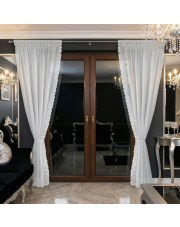 FIRANA GOTOWA ROSES NA TAŚMIE 140 X 270 CM BIAŁY 2SZT