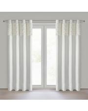 ZASŁONA GOTOWA ROSES 13 NA TAŚMIE 140 X 250 CM KREMOWY