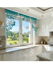 Ażur z zawieszkami Coffee 2 – dekoracja okna (bez firany)