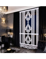 Duży panel ażurowy z medalionami 80x200-250 cm | Dekoracja okienna premium | Ażur laserowy