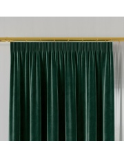 VELVI Zasłona gotowa na taśmie, szerokość 140 x wysokość 250cm, kolor 012 szmaragdowy zielony VELVI0