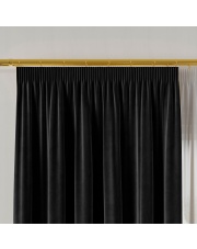 VELVI Zasłona gotowa na taśmie, szerokość 140 x wysokość 230cm, kolor 111 czarny VELVI0