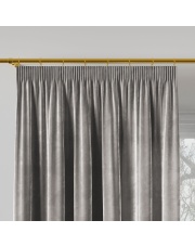 VELVI Zasłona gotowa na taśmie, szerokość 140 x wysokość 230cm, kolor 005 jasny szary VELVI0