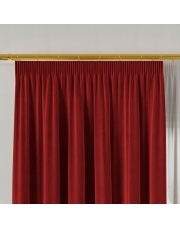 VELVI Zasłona gotowa na taśmie, szerokość 140 x wysokość 240cm, kolor 043 czerwony VELVI0
