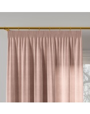 VELVI Zasłona gotowa na taśmie, szerokość 140 x wysokość 230cm, kolor 004 pudrowy różowy VELVI0