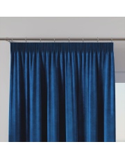 VELVI Zasłona gotowa na taśmie, szerokość 140 x wysokość 240cm, kolor 011 granatowy VELVI0